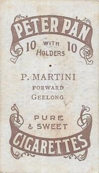 1912-13 Sniders & Abrahams Australian Footballers - Star (Series H) #NNO Percy Martini Back